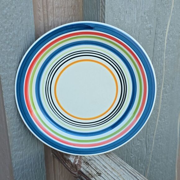 Pfaltzgraff Morocco Plate Set – Artisan Stoneware with Bold Stripes - Picture 5 of 8